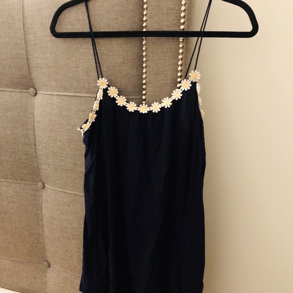 Forever 21 Dresses & Skirts - Daisy rim navy blue dress